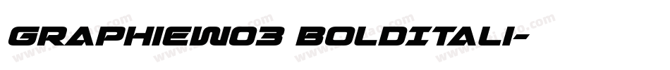 GraphieW03 BoldItali字体转换